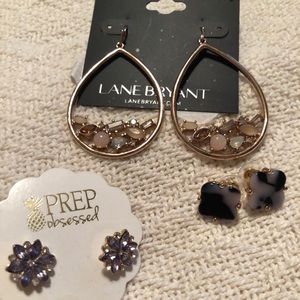 3-piece lot of fashion earrings